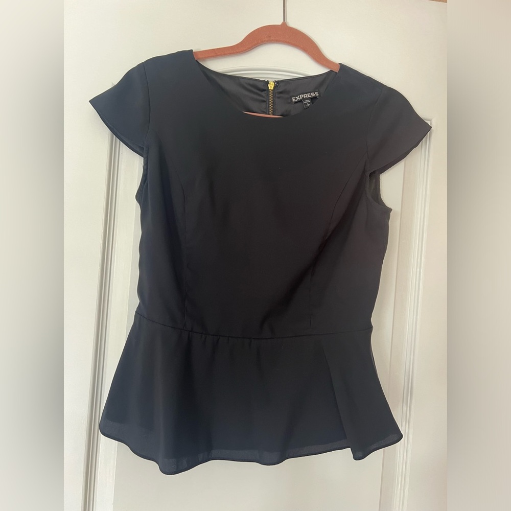 Express black peplum top